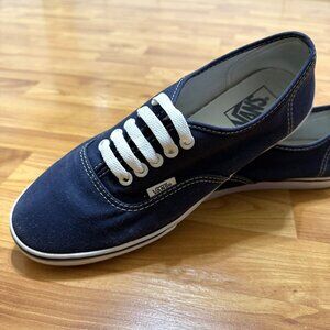 Vans Authentic Unisex Navy Canvas Shoes Mens 7 Womens 8.5 Sneakers Sanitized‎
